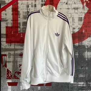 Adidas zip up purple hoodie